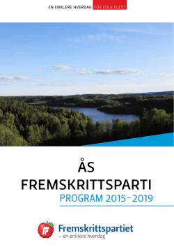 Program Ås FrP 2015 - 2019