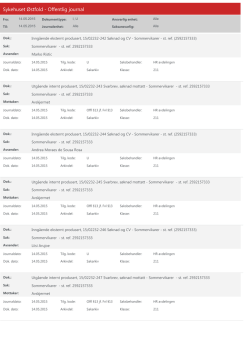 Offentlig journal 2015-05-14