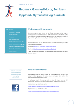 Infoskriv 1, 2015 - Norges gymnastikk og turnforbund