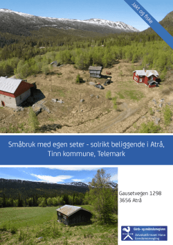 MAL SALGSOPPGAVE - Advokatfirmaet Olav Hana