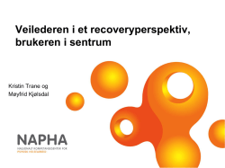 NAPHA - veilederen i recoveryperspektiv