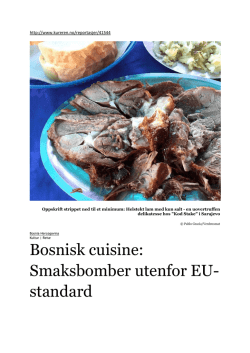 Bosnisk cuisine: Smaksbomber utenfor EU