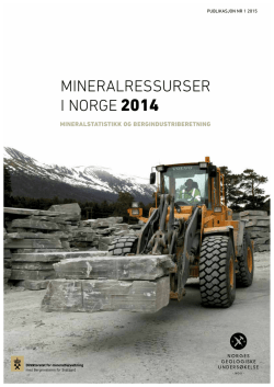 mineralressurser i norge 2014 - Norges geologiske undersøkelse