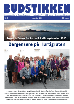 20. september 2015 Bergensere på Hurtigruten