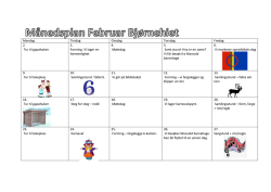 Her finner du månedsplanen for Februar