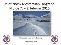 Midt Norsk mesterskap Langrenn Molde 2015