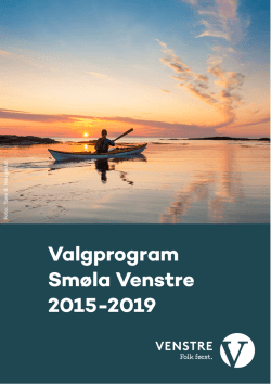 Valgprogram Smøla Venstre 2015-2019