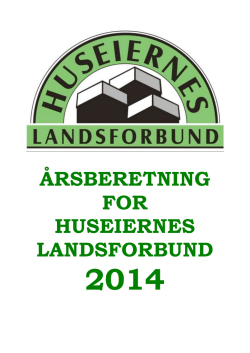 Årsberetning 2014 for Huseiernes Landsforbund (HL)