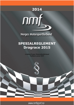 SPESIALREGLEMENT Dragrace 2015