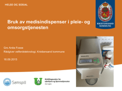 Elektronisk medisindispenser - Kristiansand