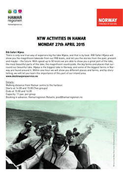 NTW ACTIVITIES IN HAMAR MONDAY 27th APRIL 2015 - IPR