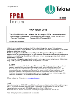 FPGA-forum 2015 - ITS
