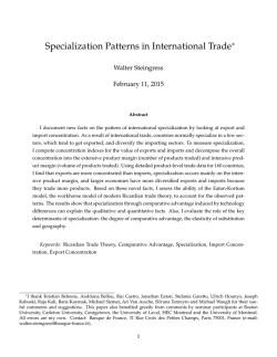Specialization Patterns in International Trade