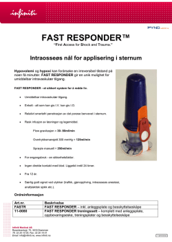 FAST RESPONDER™ - Infiniti Medical