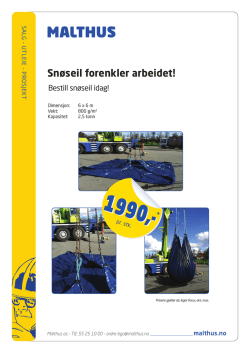 Snøseil forenkler arbeidet!