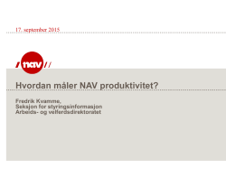 Hvordan måler NAV produktivitet
