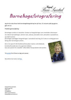 Barnehage 2015 - Fotograf Rune Smistad