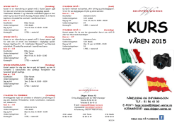 kurs v&aring;ren 2015