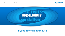 SYSCO Oracle Center Of Excellence_status jun2015 – Jon Petter