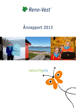 Årsrapport 2013 - Reno-Vest