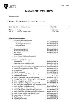 SAMLET SAKSFRAMSTILLING