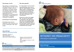 Retinopati ved prematuritet (ROP)