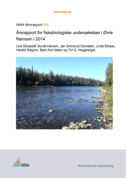Årsrapport for fiskebiologiske undersøkelser i Øvre