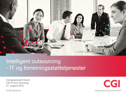 Intelligent outsourcing - IT og forretningsstøttetjenester