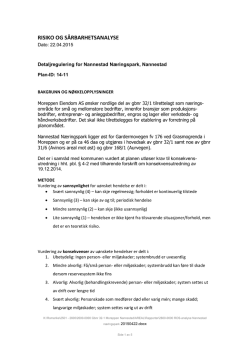 ROS-analyse Nannestad næringspark, 20150422