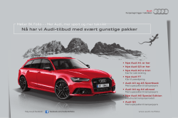 Nå har vi Audi-tilbud med svært gunstige pakker