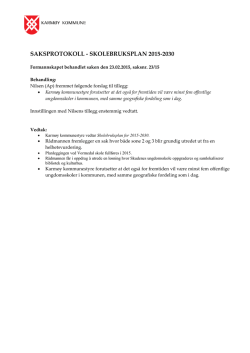 saksprotokoll - skolebruksplan 2015-2030