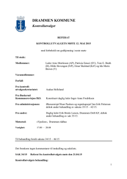 Møteprotokoll fra møtet 12. mai 2015