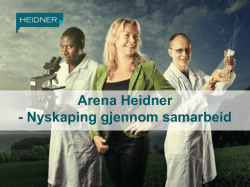 Arena Heidner - Nyskaping gjennom samarbeid