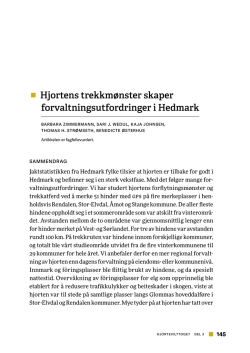 • Hjortens trekkmønster skaper forvaltningsutfordringer i Hedmark
