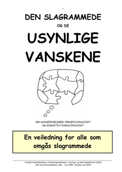 USYNLIGE VANSKENE - Norsk forening for slagrammede