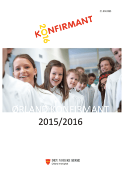 Konfirmantinfo Ørland 2015/2016 () - kirkene i Ørland