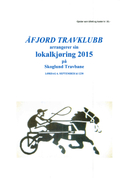 06.09.2015 Åfjord Travklubb