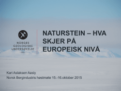 Naturstein – hva skjer på europeisk nivå