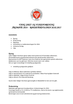 Årsmøteprotokoll Vang JFF 2014 med vedlegg