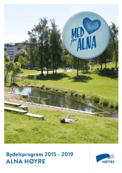 Les Alna Høyres bydelsprogram for perioden 2015