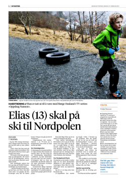 Elias (13) skal på ski til Nordpolen