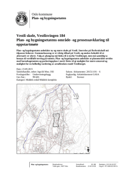 Vestli skole, Vestlisvingen 184 Plan