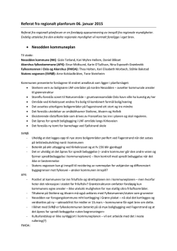 Referat fra regionalt planforum 06. januar 2015 • Nesodden