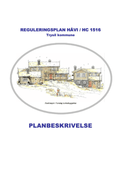 Planbeskrivelse - Trysil kommune