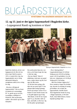 12. og 13. juni er det igjen loppemarked i Bugården kirke