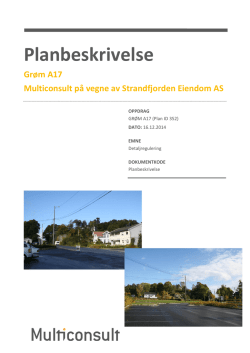 Planbeskrivelse - Grimstad kommune