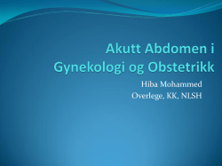 Akutt Abdomen i Gynekologi