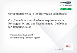 Occupational Noise in the Norwegian oil industry