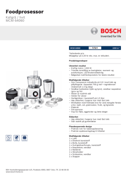Bosch MCM 64060