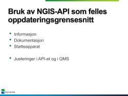NGIS-API - Kartverket